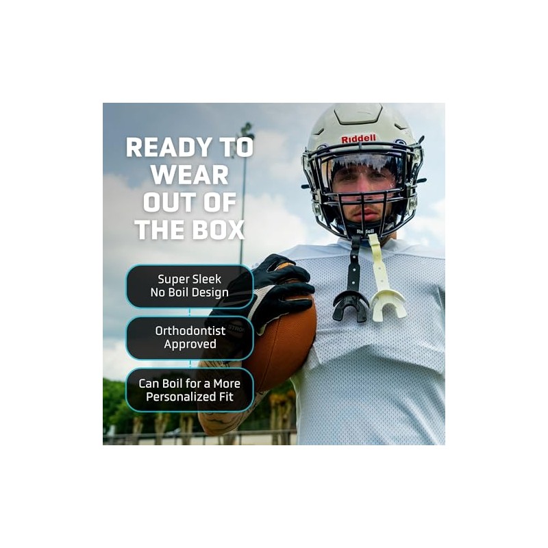 Vettex DoubleGuard Mouth Guard with Lip Protection for Sports