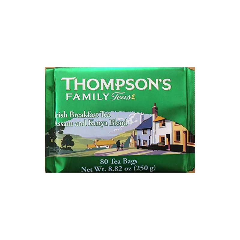 Thompson's Punjana Irish Breakfast 80 Teabags (8.82 Oz) (Pack of