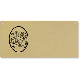 'Curling Match Action' Large Wooden Wall Plaque/Door Sign (DP00068615)