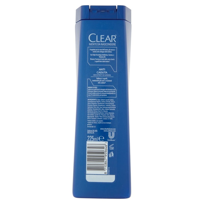 Deboli Anti-Forfora Anti Caduta per Capelli Deboli Shampoo 225 ml