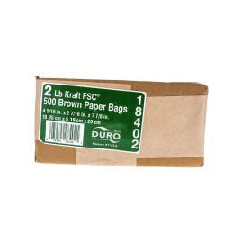 Duro Brown Paper Bag 2 Lb - 500 Count