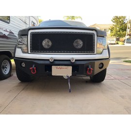 STO N SHO Front License Plate Bracket for Off Road Bumpers with Hawse (Plate) Fairlead (Rope/Synthetic Cable)