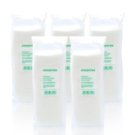 Innisfree 80 cotton pads, 5 packs / 이니스프리 닦아 쓰는 화장솜 80매 5개