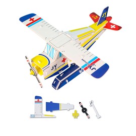KAYSENSUK 3D Aeroplane Model Aeroplane Kit Building Blocks Woodcraft Children's Puzzle Toy Age 5+, 3D Puzzle for Children from 3 Years, Creative Craft Sets for Children, Crafts for Boys and Girls