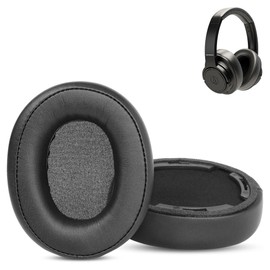HTINDUSTRY Replacement Earpads Cushion Compatible with Audio-Technica ATH SR50BT Bluetooth Wireless Over-Ear Headphone Ear pads with Softer Protein Leather/Memory Foam