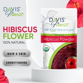 Davis Finest Organic Hibiscus Powder 250g, Hair & Skin, Facial Mask, Face Pack, Hair Growth, Shine & Condition