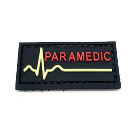 Patch Nation Paramedic Glow in the Dark PVC Airsoft Paintball Velcro Morale Patch