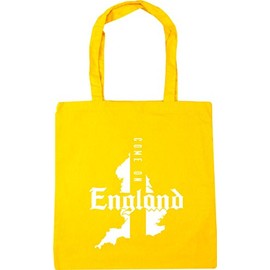 Hippowarehouse Come On England Tote Shopping Gym Beach Bag 42cm x38cm, 10 litres
