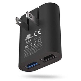 iHome Cargador de Pared USB 2 Puertos: Multipuerto AC Pro, Adaptador de Enchufe y Bloque de Carga para Teléfono, Enchufe de Pared Doble