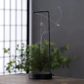 TK.Felly Incense Burner Holder Hanging Incense Holder Incense Holder Incense Holder Stylish Incense Holder No Spill Ash (Black-Black)