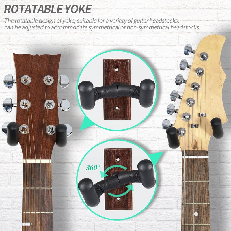 WOGOD Guitar Wall Mount - Hanger Holder for Acoustic Electric