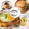 CAREDGO Set of 4 Fried Egg Moulds Stainless Steel Round