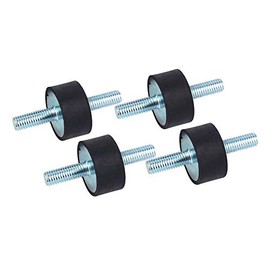 4PCS M8 Rubber Vibration Mount with studs, Bobbin Isolator Damper Tear Strength More Than 45N/mm - 14Mpa, Dual Male Thread Diameter x Height - 30 x 15 mm