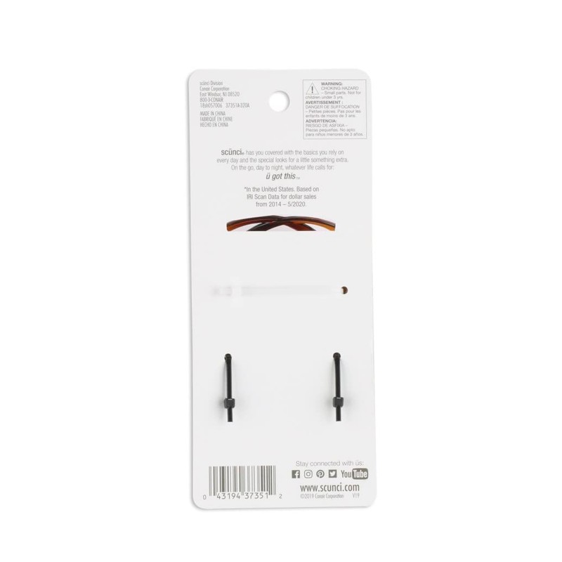 Scunci Claw Clip, No-Slip Grip 2 clips