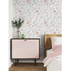 CiCiwind 17.3" × 197" Pink Floral Wallpaper for Bedroom Bathroom