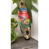 Handmade Hawaiian Hand Made 20" Carved Wooden Surfboard Airbrushed Dolphins