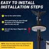 7FT Black Flag Pole Kit for Outside House with American