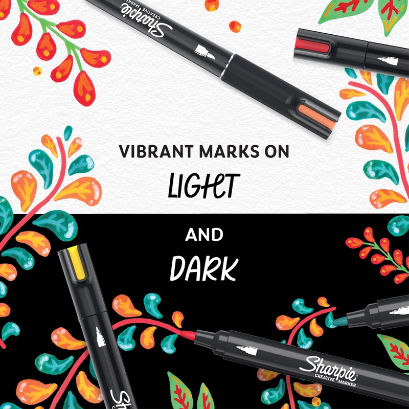 Sharpie Creative Marker Acrylic Paint Pens | Brush Tip Water-Based