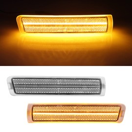 Mynoway LED Side Marker Lights Compatible with Z3 M Roadster/M Coupe 1997-2002, Roadster Convertible 1996-2002, Clear Lens Front Amber Fender Marker Position Lamp Replacement Assembly