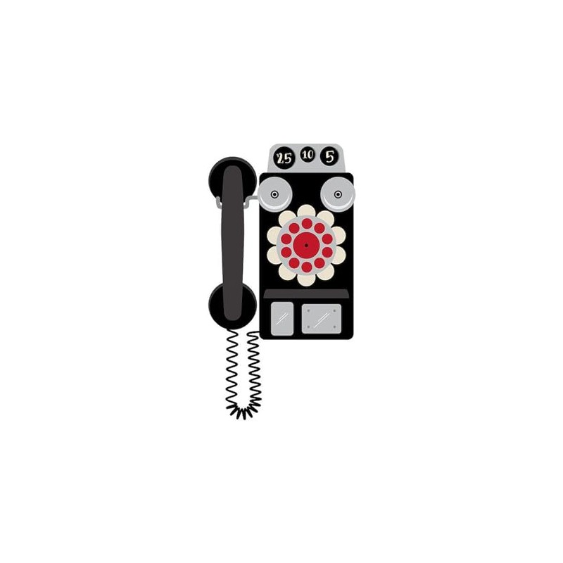 CafePress Vintage Payphone Telephone Rectangle Car Bumper Magnet