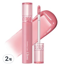 Romand Glasting Color Gloss Lip Tint, 01 Peony Ballet, 2 pieces / 롬앤 글래스팅 컬러 글로스 립틴트, 01 피오니 발레, 2개