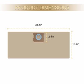 6 Pack DXVA19-4101 Vacuum Bags for DEWALT 6 to 10 Gallon Wet/Dry Vacs, Replacement Dust Filter Bags for DEWALT Vacuums DXV06P DXV09P DXV09PA DXV10P DXV10PL DXV10S DXV10SA DXV10SB