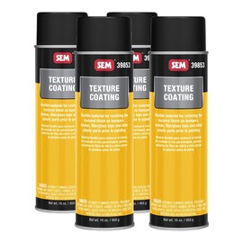 Sem Products SEM Black Texture Coating | Restores Textured Finish on Bumpers, Dashes, Fiberglass Tops and Other Automotive Plastic Parts, Quick Drying and OEM Recommended | 4-Pack