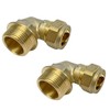 UKDD® 15mm Compression by 3/4" BSP Brass Male Iron Elbow
