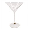 White Snowflake Martini Glass - Hand Painted - Winter Snow
