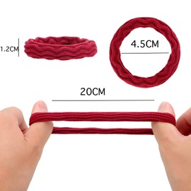 BIANHUAN Hair Ties, Ring Elastics, Colorful, Washable, Cute, Large Capacity, Set of 40, Random Thickness
