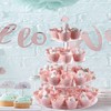 Boxalls Cupcake Stand, 4 Tier Round Acrylic Cupcake Display Stand