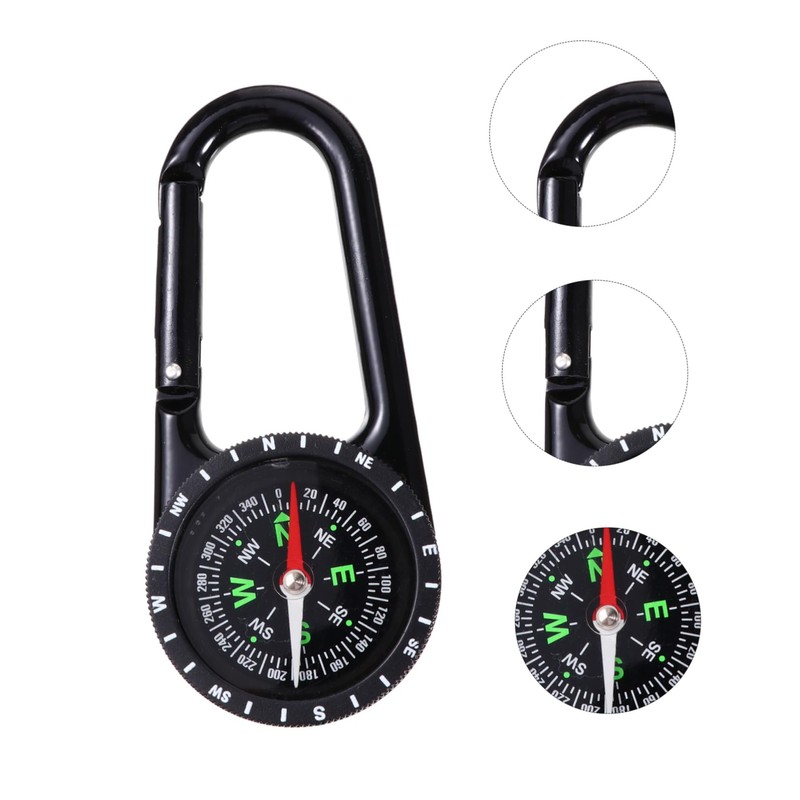 NOLITOY Compass Climbing Carabiner Clip Hook with Compass Outdoor Navigation