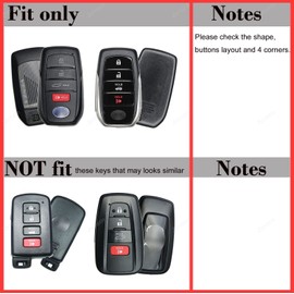 Silicone 4 Buttons Key Fob Cover for Toyota 2019+ Land Cruiser 2021+ Venza RAV4 Corolla Se Grand Highlander Tundra Crown 2022+ Tacoma TRD SR5 Corolla Camry XSE SE