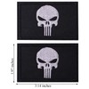 2 Pieces Patches Dead Skull Tactical Patch - Black