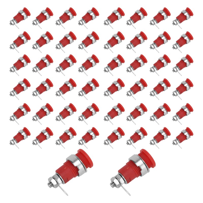 50Pcs Banana Socket 4mm Pure Copper Metal Good Performance High