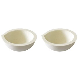 LLF Ceramic Crucible Dish Oven Melt Casting Refinement Gold Silver Set of 2