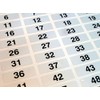 31x10mm, Black on Silver Labels, Consecutively Numbered 1 to 100,