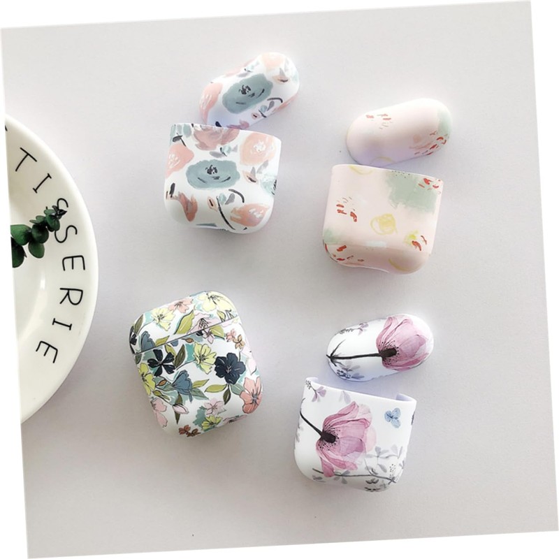 TEHAUX Portable TPU Earphone Case Dustproof Flower Pattern Protector for