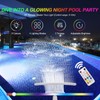 Pool Fountain with Lights for Above and Inground Pools, Dual-Layer