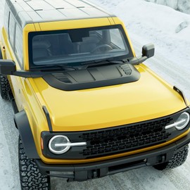 KUAFU Hood Scoop Compatible with 2021-2023 Ford Bronco Replacement for VM2DZ-16C630-B FO34E01 Bonnet Scoop Cover Air Intake Hood Vents Grille Black ABS Plastic