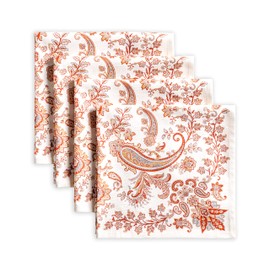 Maison d' Hermine Cachemire 100% Cotton Kitchen Cloth Napkins Soft & Comfortable Set of 4 for Family Dinners Dining Cocktail Parties Wedding use Thanksgiving/Christmas (45cm x 45cm)