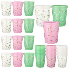 Jingmore 24 Pcs Martini Party Decoration 16 oz a Tini Bit Older Cups Espresso Party Supplies Bachelorette Plastic Drinking Cups for Birthday Bridal Shower Bridesmaid Bar(White Green Pink,Cocktail)