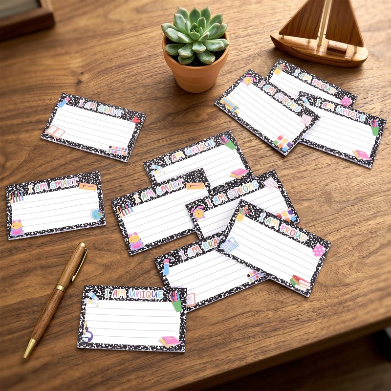 HCEWSBFD 24 Pcs Back to School Composition Inspirational Sticky Notes