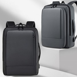 USB port streamlined stylish design neat multi Backpack dark gray 2ea