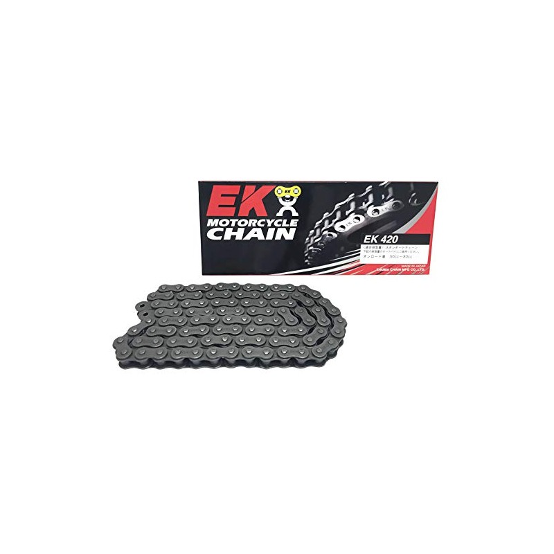 EK(イーケー) STDノンシールチェーン 420 スチール 74L 【クリップジョイント】