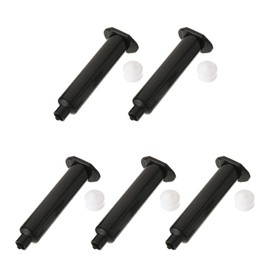 Utoolmart Air Distribution Tube, Adhesive Syringes Tube Sleeve, Glue Liquid Cartridge Dispensing Syringe Barrel, 10cc Plastic Syringe Dispensing, with Piston, Black, 5 Pcs