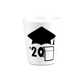 Ceramic Shot Glasses 2020 Graduation Grad School College Quarantine Alcohol Bar Supplies Accessories