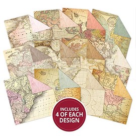 Hunkydory Crafts Duo Design Paper Pad - Vintage Maps & Aged Paper