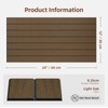 WADILE Peel and Stick Wood Slat Wall Panels 12x24in PVC
