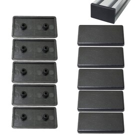 End Caps Black for Aluminium Profile Series 2040, Aluminium Profile Cover Caps, Profile Cover Caps, Protective Caps, Plastic (Pack of 10)